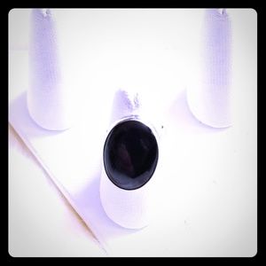 🦋Black Onyx Sterling Silver ring size 7